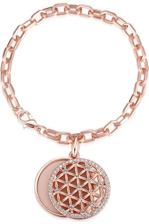 Lulu & Jane Armband Metall-Legierung verziert mit Kristallen von Swarovski® in Roségold Armbänder & Armreife 1 ct Damen (24.99 € / 1 ct)