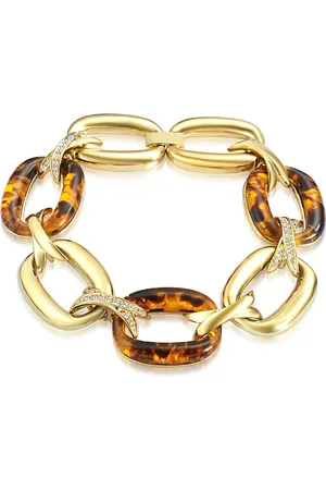 Lulu & Jane Armband Metall-Legierung verziert mit Kristallen von Swarovski® in Gelbgold Armbänder & Armreife 1 ct Damen (59.99 € / 1 ct)