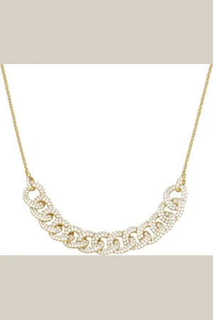Giorgio Martello Collier Mittelteil Panzerketten-Design mit Zirkonia, Silber 925 Ketten 1 ct Damen (298.99 € / 1 ct)