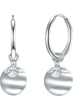 Eastside Creolen Edelstahl Zirkonia in Silber 1 ct Damen (29.99 € / 1 ct)