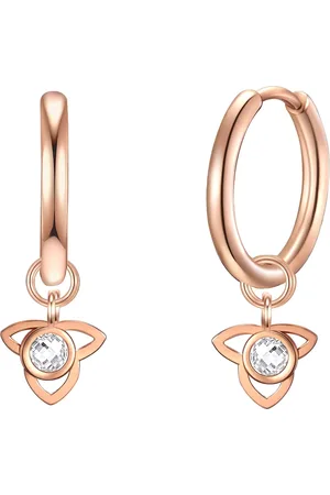Eastside Creolen Lotusblüte Edelstahl Preciosa in Roségold 1 ct Damen (29.99 € / 1 ct)