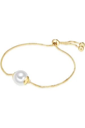 Lulu & Jane Perlen-Armband Messing Muschelkernperle in Roségold Armbänder & Armreife 1 ct Damen (34.99 € / 1 ct)