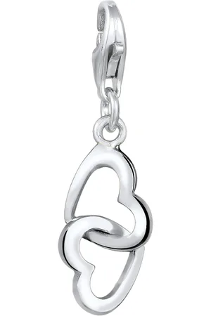 Elli Doppel-Herzen Verbundenheit 925 Sterling Silber Charms & Kettenanhänger 1 ct Damen (23.99 € / 1 ct)