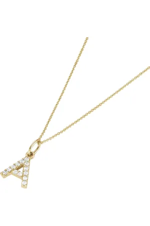 Luigi Merano Kette Anhänger Buchstabe A mit Zirkonia, 375 Ketten 1 ct Damen (238.99 € / 1 ct)