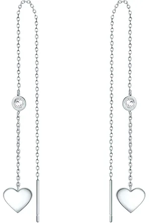 Eastside Ohrhänger Herz Edelstahl Preciosa in Silber Ohrringe 1 ct Damen (28.99 € / 1 ct)