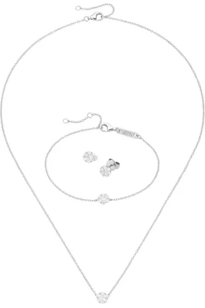 Giorgio Martello Schmuckset Schmuckset 3-teilig mit Zirkonia, 925 Ketten 1 ct Damen (148.99 € / 1 ct)