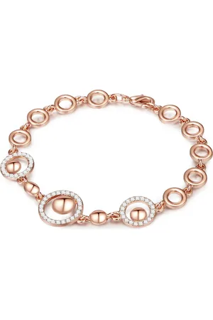 Lulu & Jane Armband Metall-Legierung verziert mit Kristallen von Swarovski® in Roségold Armbänder & Armreife 1 ct Damen (36.99 € / 1 ct)