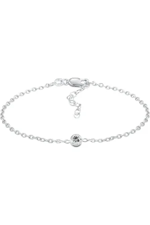 Elli DIAMONDS Solitär Diamant Salt Pepper (0.11 ct.) 925 Silber Armbänder & Armreife Damen (109.99 € / 1 ct)