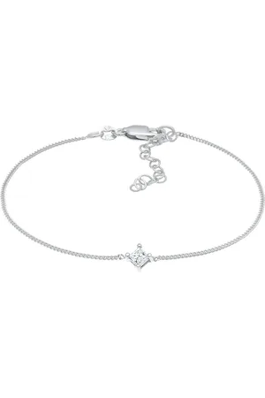 Elli DIAMONDS Solitär Viereck Diamant (0.1 ct.) 925 Silber Armbänder & Armreife Damen (329.99 € / 1 ct)