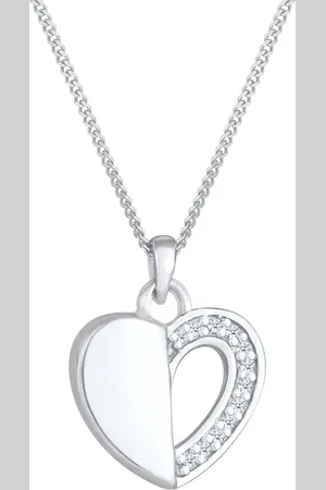 Elli DIAMONDS Herz Ewigkeit Diamant (0.06 ct.) 925 Silber Ketten 1 ct Damen (149.99 € / 1 ct)