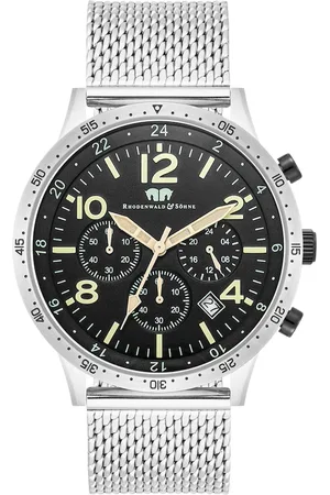 Rhodenwald & Söhne Chronograph Flight Captain in Silber Edelstahl in Silber Herrenuhren 1 ct Herren (253.29 € / 1 ct)