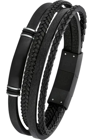 QS by s.Oliver Armband Edelstahl, Leder Herrenschmuck 1 ct Herren (69.99 € / 1 ct)
