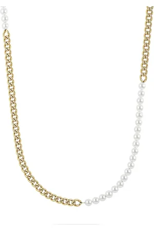 FAVS Kette Edelstahl, Perle Ketten 1 ct Herren (59.89 € / 1 ct)