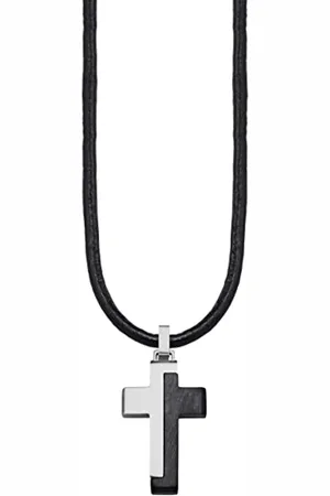 QS by s.Oliver Kette Edelstahl, Leder Ketten 1 ct Herren (38.24 € / 1 ct)