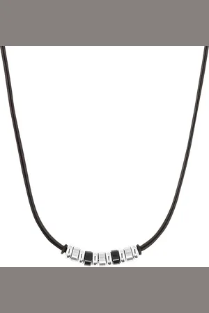 QS by s.Oliver Kette Edelstahl, Leder Ketten 1 ct Herren (50.99 € / 1 ct)