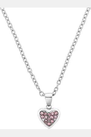 QS by s.Oliver Kette mit Anhänger für Mädchen, Edelstahl, Glas | Herz Ketten 1 ct Damen (33.99 € / 1 ct)