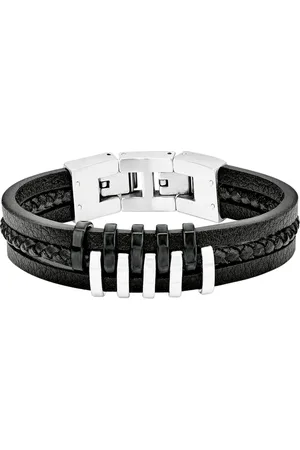 QS by s.Oliver Armband Edelstahl, Leder Herrenschmuck 1 ct Herren (59.99 € / 1 ct)