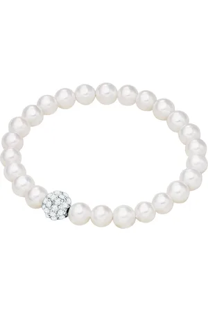 Lulu & Jane Perlen-Armband Metall-Legierung Crystal Muschelkernperle in Silber Armbänder & Armreife 1 ct Damen (39.99 € / 1 ct)