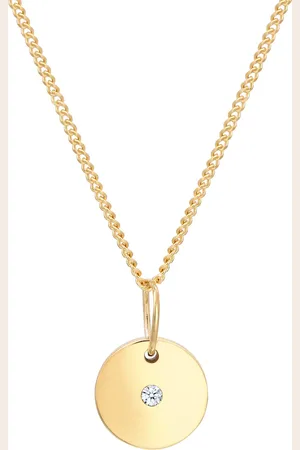 Elli DIAMONDS Plättchen Anhänger Diamant (0.015 ct)585 Gelbgold Ketten 1 ct Damen (322.99 € / 1 ct)