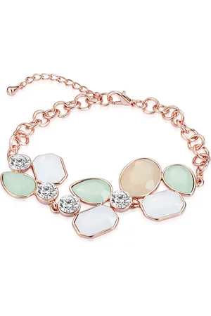 Lulu & Jane Armband Metall-Legierung verziert mit Kristallen von Swarovski® in Roségold Armbänder & Armreife 1 ct Damen (47.99 € / 1 ct)
