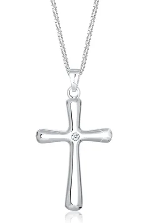 Elli DIAMONDS Kreuz Diamant Konfirmation Kommunion 925 Silber Ketten 1 ct Damen (109.99 € / 1 ct)