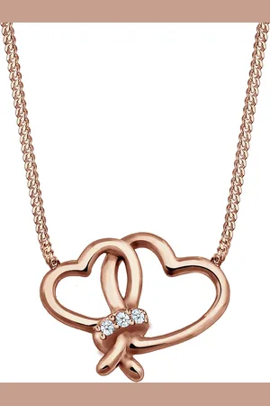 Elli DIAMONDS Herz Liebe Diamant (0.045 ct.) 925 Silber Ketten 1 ct Damen (149.99 € / 1 ct)