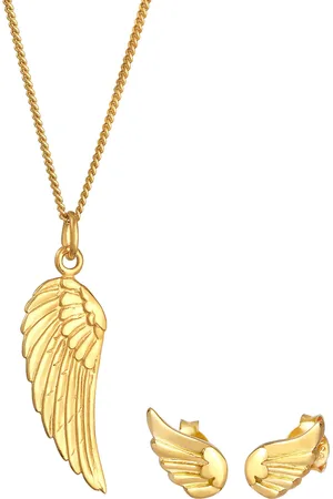 Elli Engelsflügel Halskette Ohrstecker 925 Silber Schmuck-Set 1 ct Damen (69.99 € / 1 ct)