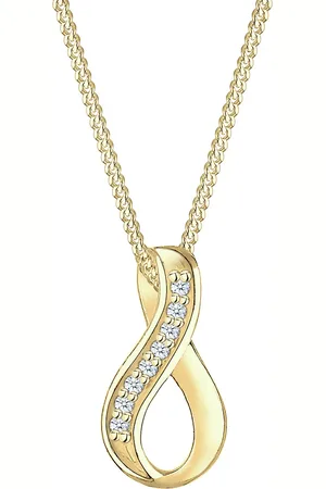 Elli DIAMONDS Infinity Love Diamant (0.04 ct) 375 Gelbgold Ketten 1 ct Damen (299.99 € / 1 ct)