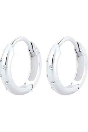 Elli DIAMONDS Creole Diamanten (0.05 ct.) 925 Sterling Silber Creolen 1 ct Damen (149.99 € / 1 ct)