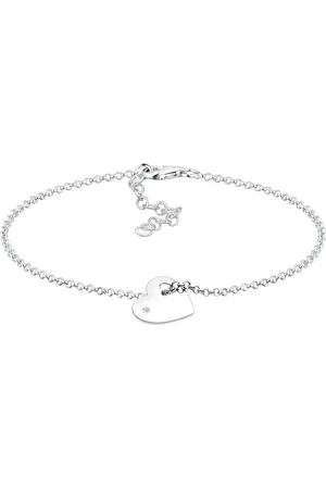 Elli DIAMONDS Herz Love Diamant (0.015 ct) 925 Silber Armbänder & Armreife 1 ct Damen (79.99 € / 1 ct)