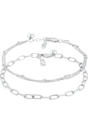 Elli 2er Set Layer Kugelkette Basic Trend 925 Silber Armbänder & Armreife 1 ct Damen (59.99 € / 1 ct)