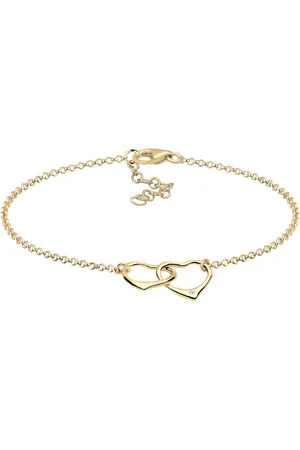 Elli DIAMONDS Herz Anhänger Liebe Diamant (0.015 ct.) 925 Silber Armbänder & Armreife 1 ct Damen (89.99 € / 1 ct)