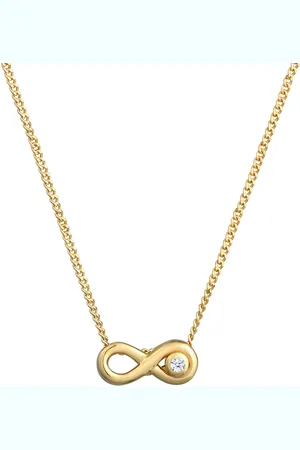 Elli DIAMONDS Infinity Ewig Diamant (0.015 ct.) 585 Gelbgold Ketten 1 ct Damen (349.99 € / 1 ct)