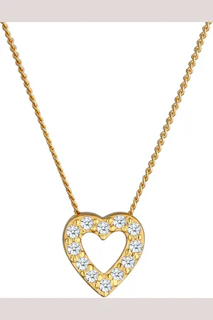 Elli DIAMONDS Herz Klassisch Diamant (0.18 ct.) 585 Gelbgold Ketten 1 ct Damen (549.99 € / 1 ct)