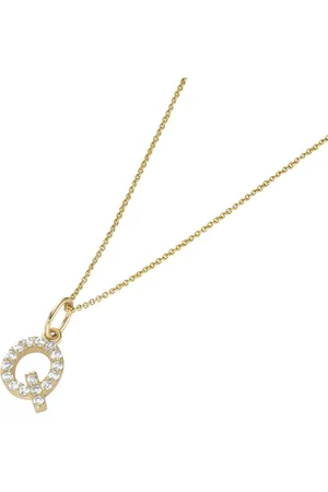 Luigi Merano Kette Anhänger Buchstabe Q mit Zirkonia, 375 Ketten 1 ct Damen (238.99 € / 1 ct)