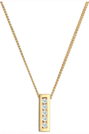 Elli DIAMONDS Klassisch Elegant Diamant (0.075 ct.) 585 Gelbgold Ketten 1 ct Damen (499.99 € / 1 ct)