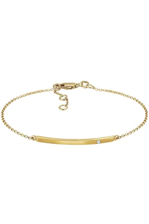Elli DIAMONDS Erbskette Geo Stab Diamant (0.015 ct.)375 Gelbgold Armbänder & Armreife 1 ct Damen (279.99 € / 1 ct)