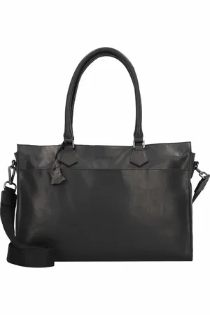 Greenburry Pure Black Schultertasche Leder 40 cm Laptopfach Umhängetaschen 1 ct Damen (199.99 € / 1 ct)