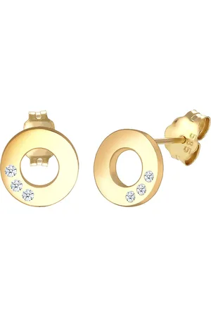 Elli DIAMONDS Kreis Geo Elegant Diamant (0.03 ct.) 585 Gelbgold Ohrringe 1 ct Damen (278.99 € / 1 ct)