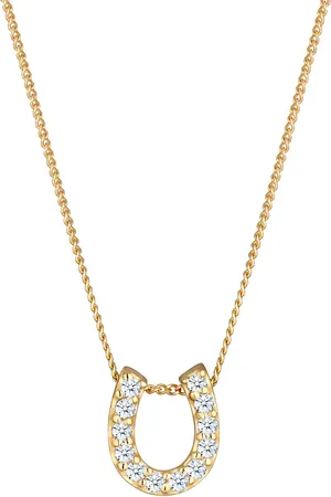 Elli DIAMONDS Hufeisen Klassisch Diamant (0.18 ct.) 585 Gelbgold Ketten 1 ct Damen (549.99 € / 1 ct)