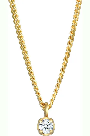 Elli DIAMONDS Solitär Diamant (0.03 ct.) Elegant 375 Gelbgold Ketten 1 ct Damen (254.99 € / 1 ct)
