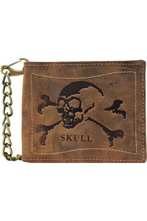 Greenburry Vintage Skull Geldbörse Leder 12 cm Portemonnaies 1 ct Herren (52.49 € / 1 ct)