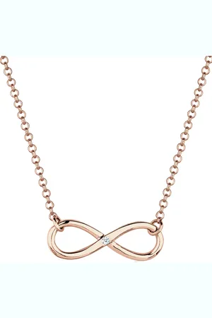 Elli DIAMONDS Infinity Pure Diamant (0.03 ct.) 925 Silber Ketten 1 ct Damen (119.99 € / 1 ct)