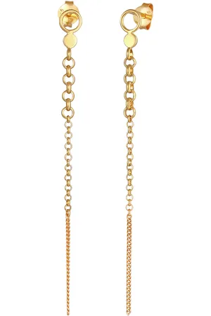Elli Stecker Erbskette Plättchen Rund Trend 925 Silber Ohrringe 1 ct Damen (59.99 € / 1 ct)