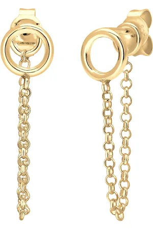 Elli Basic Trend Stecker Kreis Geo Kette 925 Silber Ohrringe 1 ct Damen (49.99 € / 1 ct)