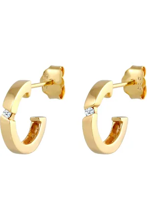 Elli DIAMONDS Creole Diamant (0.03 ct.) 585 Gelbgold Ohrringe 1 ct Damen (449.99 € / 1 ct)