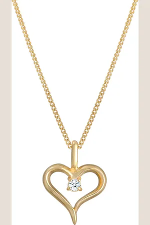 Elli DIAMONDS Herz Zart Diamant (0.02 ct.) 585 Gelbgold Ketten 1 ct Damen (349.99 € / 1 ct)