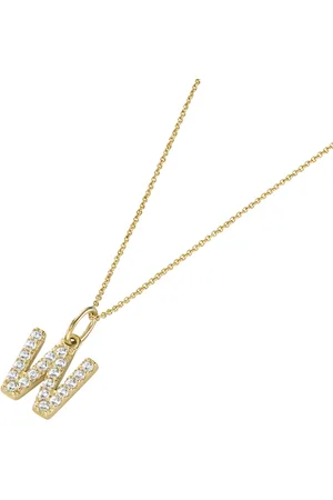 Luigi Merano Kette Anhänger Buchstabe W mit Zirkonia, 375 Ketten 1 ct Damen (238.99 € / 1 ct)