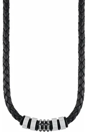 QS by s.Oliver Kette Edelstahl, Leder Herrenschmuck 1 ct Herren (50.99 € / 1 ct)