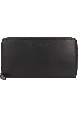 Greenburry Pure Black Geldbörse RFID Schutz Leder 19.5 cm Portemonnaies 1 ct Damen (69.99 € / 1 ct)